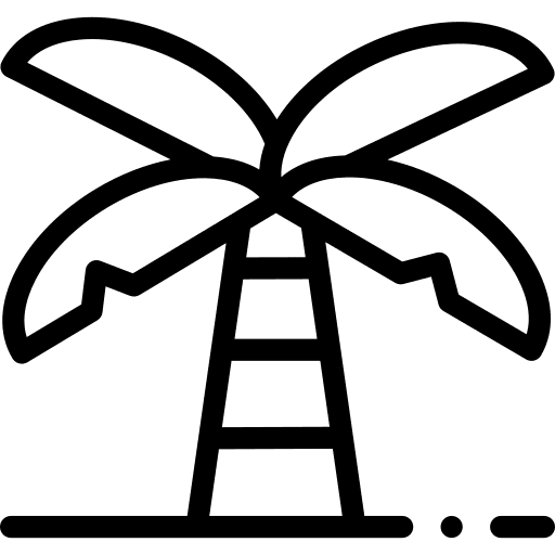 Palm gardening house plants palm tree icon