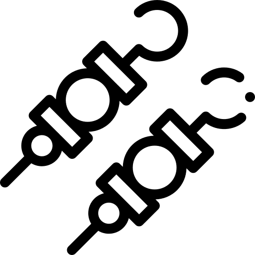 Skewer skewer food meatballs icon