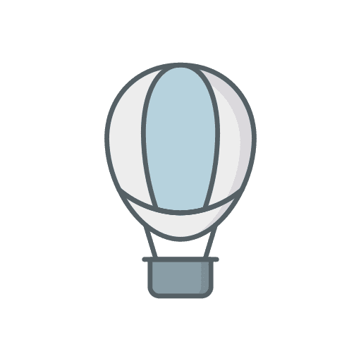 Air balloon tour transportation transport icon