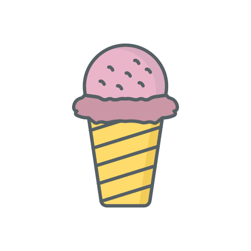 Ice cream sweet food and restaurant delicious icon