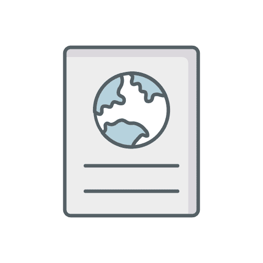 Visa travel pass passport icon