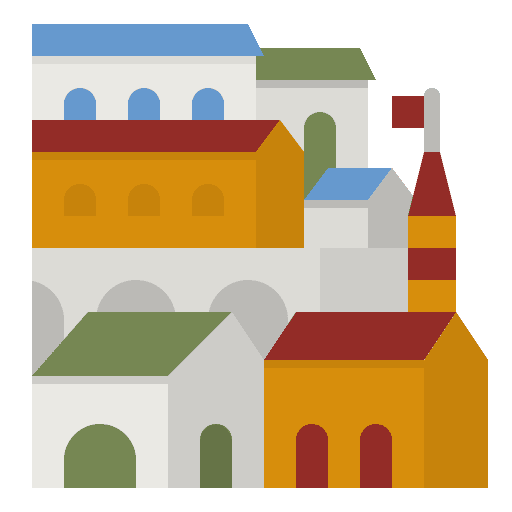 Town town church city icon