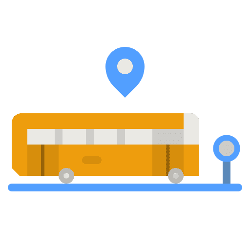 Bus stop bus stop location urban icon