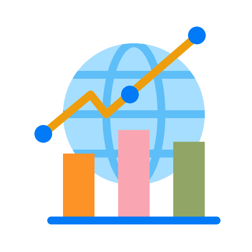 Economy business and finance graph chart icon