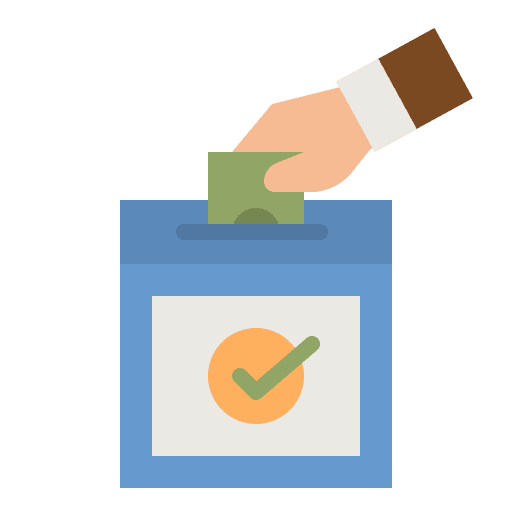 Election card hand miscellaneous icon