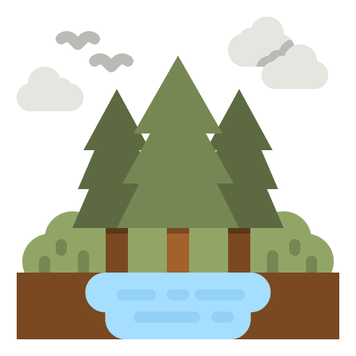 Forest forest woods landscape icon
