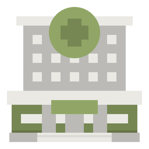 Hospital urban health medical icon