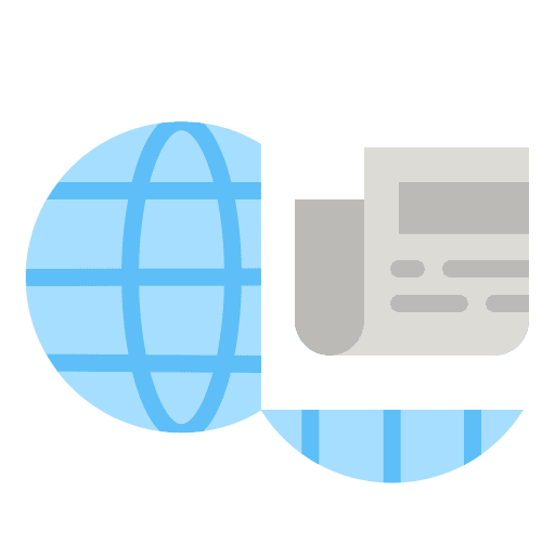 News newspaper global international icon