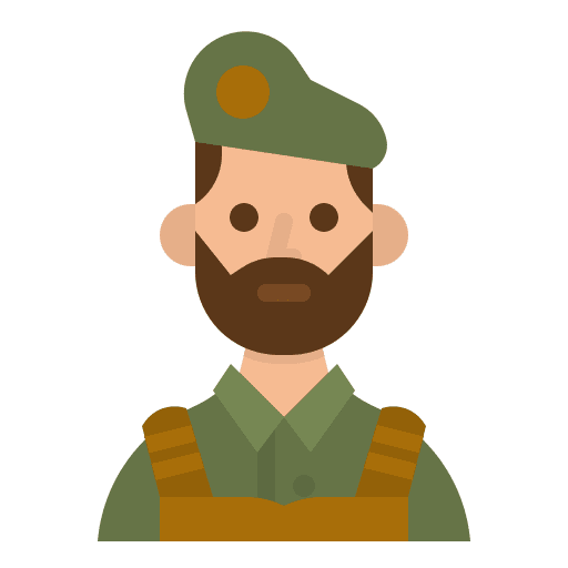 Soldier man user male icon