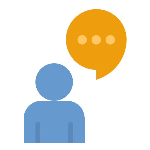 Speak people chatting talking icon