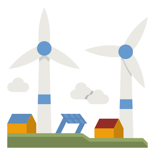 Windmill green energy wind energy sustainability icon