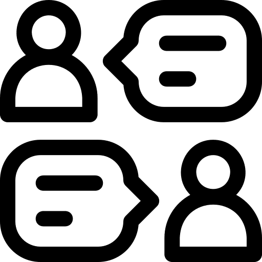 Communications teamwork user conversation icon