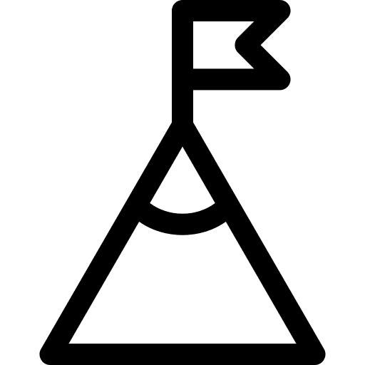 Goal mission flag business and finance icon