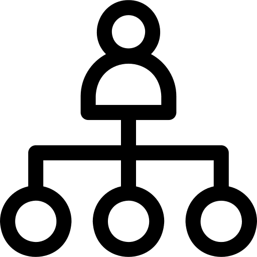 Hierarchy user organization structure order icon