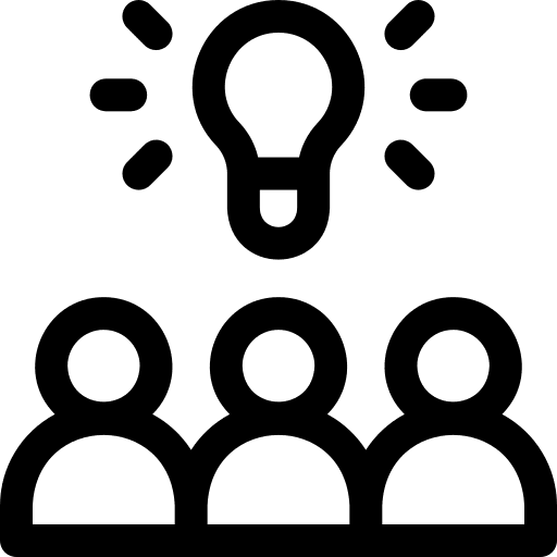 Idea teamwork user brainstorming icon