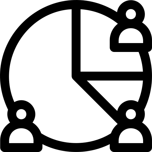 Pie chart employee chart segmentation icon