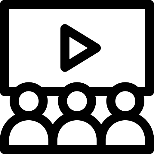 Video school music and multimedia virtual icon