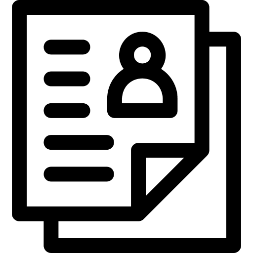 Cv personal info cv paper icon