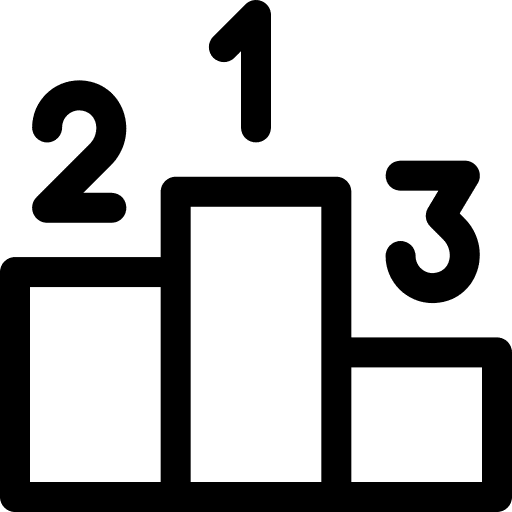 Podium leaderboard position sports and competition icon