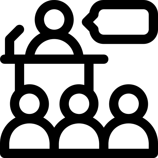 Speech leader leadership person icon