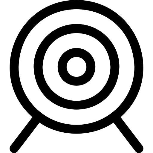 Target archery targeting sport icon