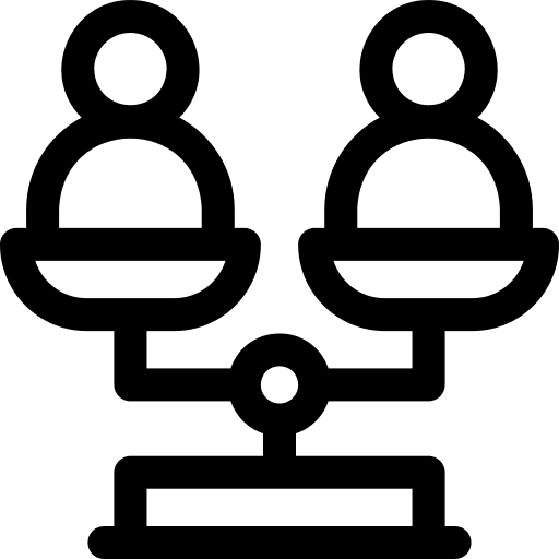 Balance teamwork law balance icon