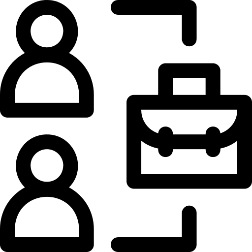 Suitcase business and finance teamwork suitcase icon