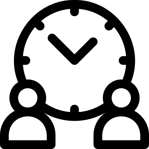 Time management clock time management organization icon