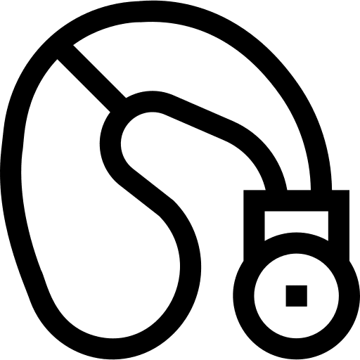 Hearing aid healthcare and medical ears hear icon