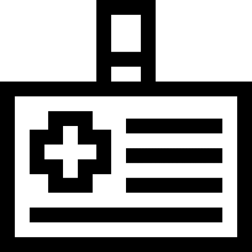 Id card identity patient clinic icon