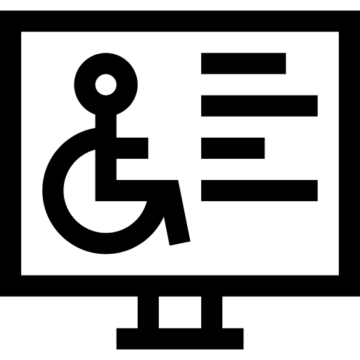 Monitor wheelchair handicapped app icon