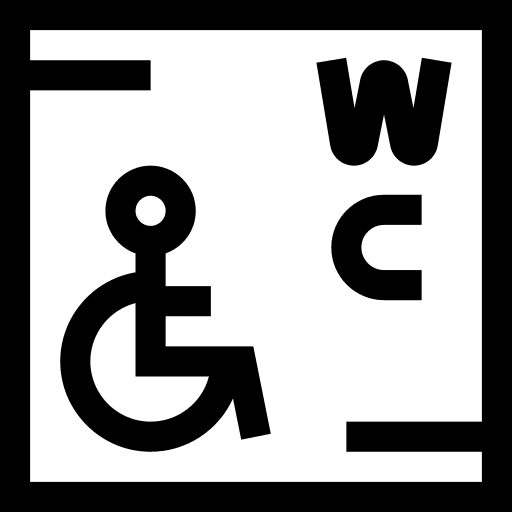 Wc disabled toilet wheelchair icon