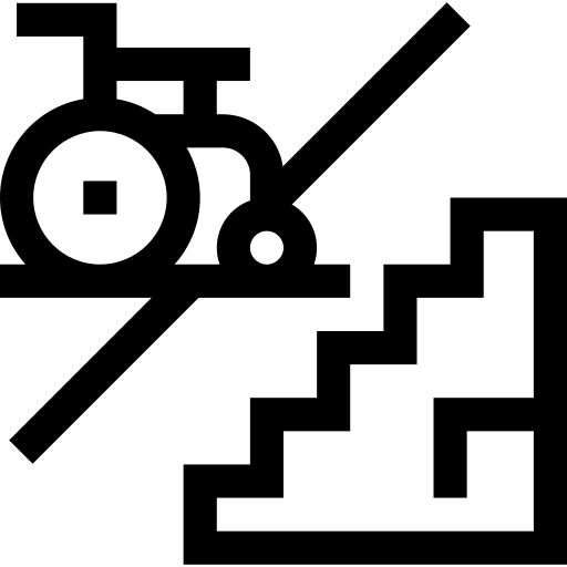 Wheelchair wheelchair stairs healthcare and medical icon