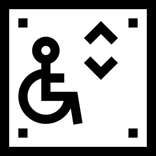 Elevator handicap disability wheelchair icon