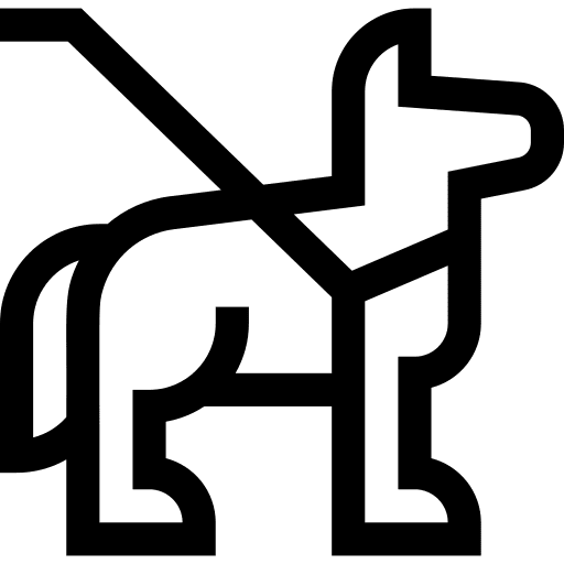 Guide dog blind help guide dog icon