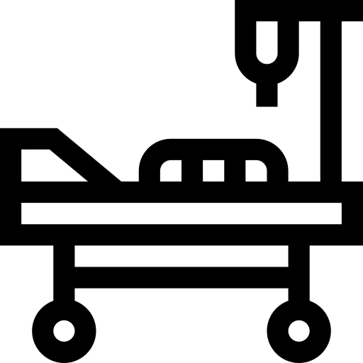 Hospitalization clinic hospitalization medical stretcher icon