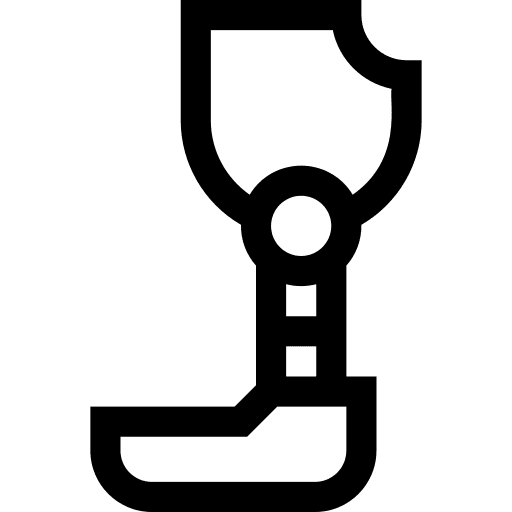 Orthopedic bionic leg disability inclusive icon