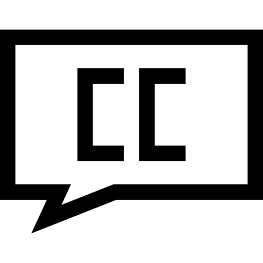 Subtitles speech bubble deaf accessibility icon