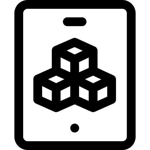 Cubes cube tablet electronics icon