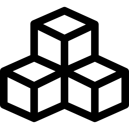 Cubes shapes blockchain business and finance icon