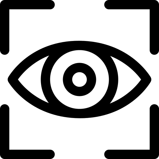 Eye scan digital retinal scanner eye scan icon