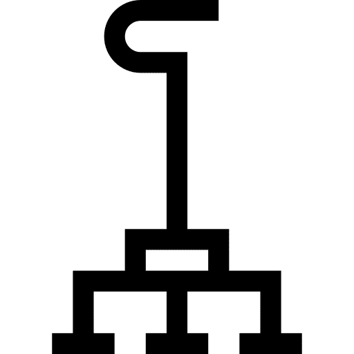 Walking stick healthcare and medical help walking aid icon