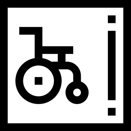 Wheelchair disability wheelchair signaling icon
