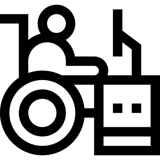 Worker desk worker professions and jobs icon