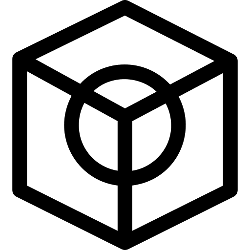 3d electronics geometry block icon