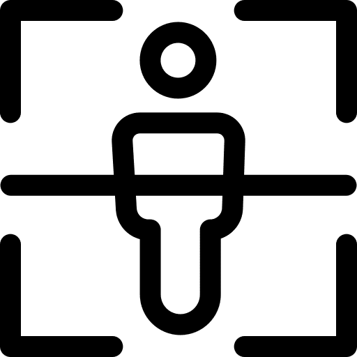 Body scan digital security technology icon