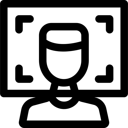 Face scan security face scan technology icon