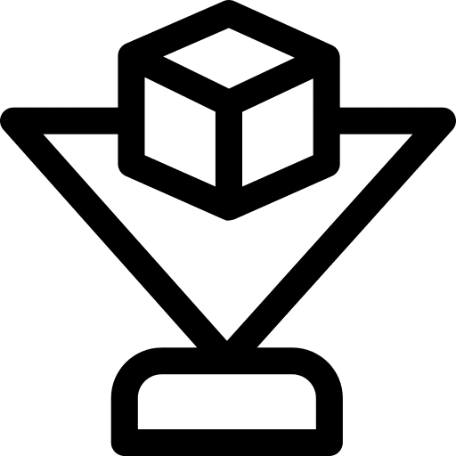 Hologram future technology travel icon