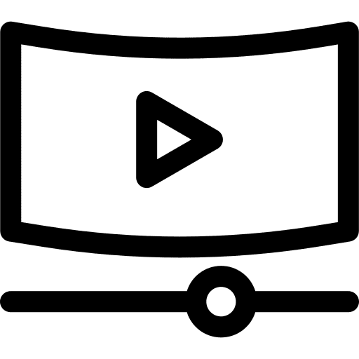 Video logotype social network social media marketing icon