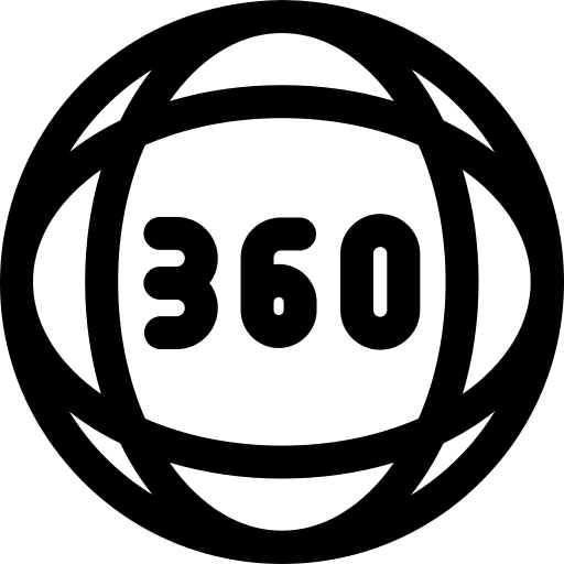 360 360 rotate 360 degrees icon